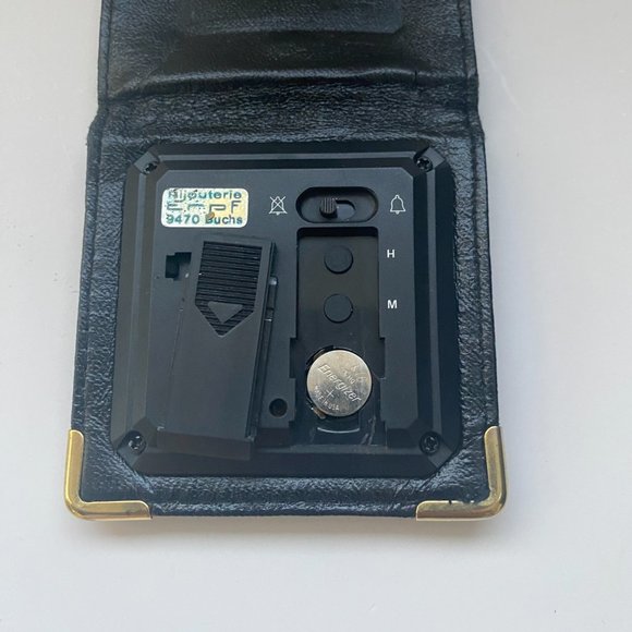 Raymax Black Foldable Leather Covered Pocket Digital Clock - Picture 7 of 8